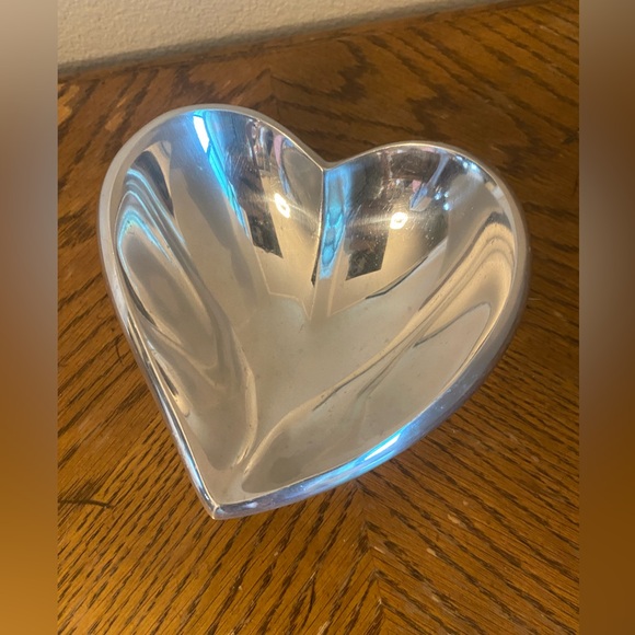 Nambe Amore Small Silver Alloy Heart Bowl MT0810 Decor Accents - Picture 1 of 6